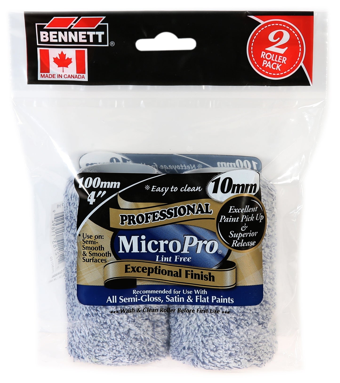 Bennett MicroPro 4" Wide Roller 2-PK