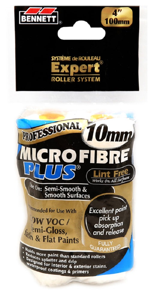 Bennett 4" Microfibre Plus Roller 2-PK