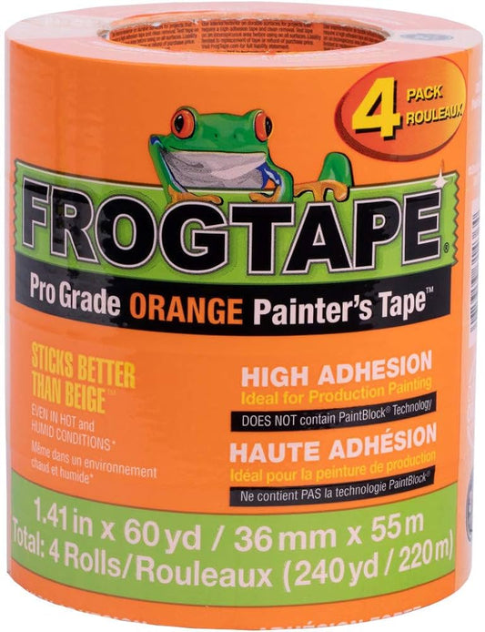 FrogTape Pro Grade Orange Exterior Painter's Tape 4-PK