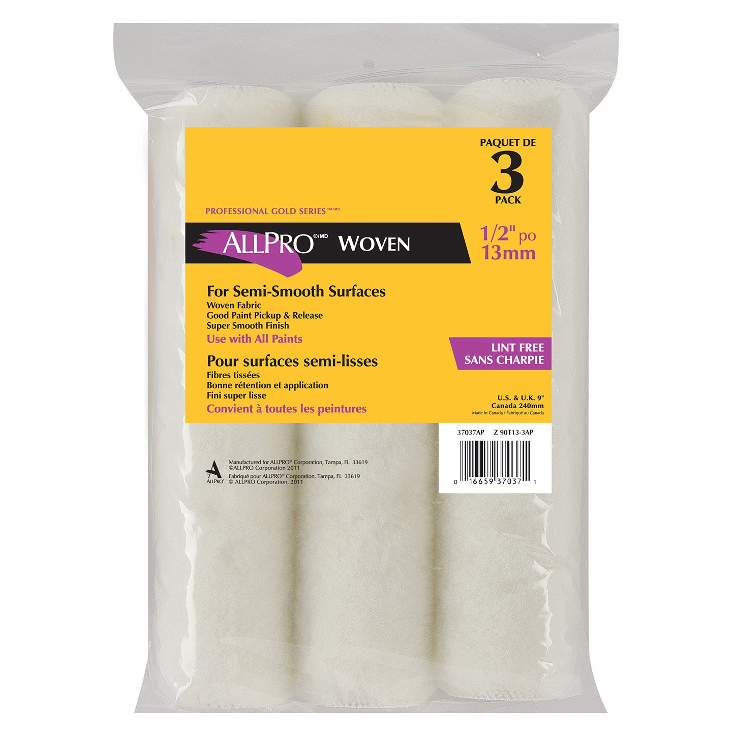 AllPro Woven Roller - 3PK