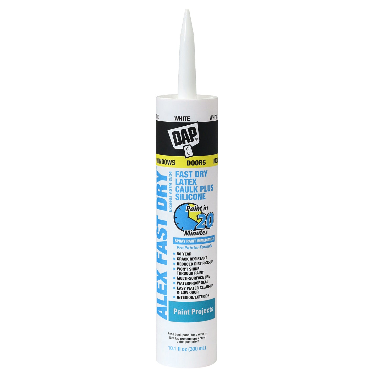 DAP Alex Plus Fast Dry Caulk Tube 300ml (White)